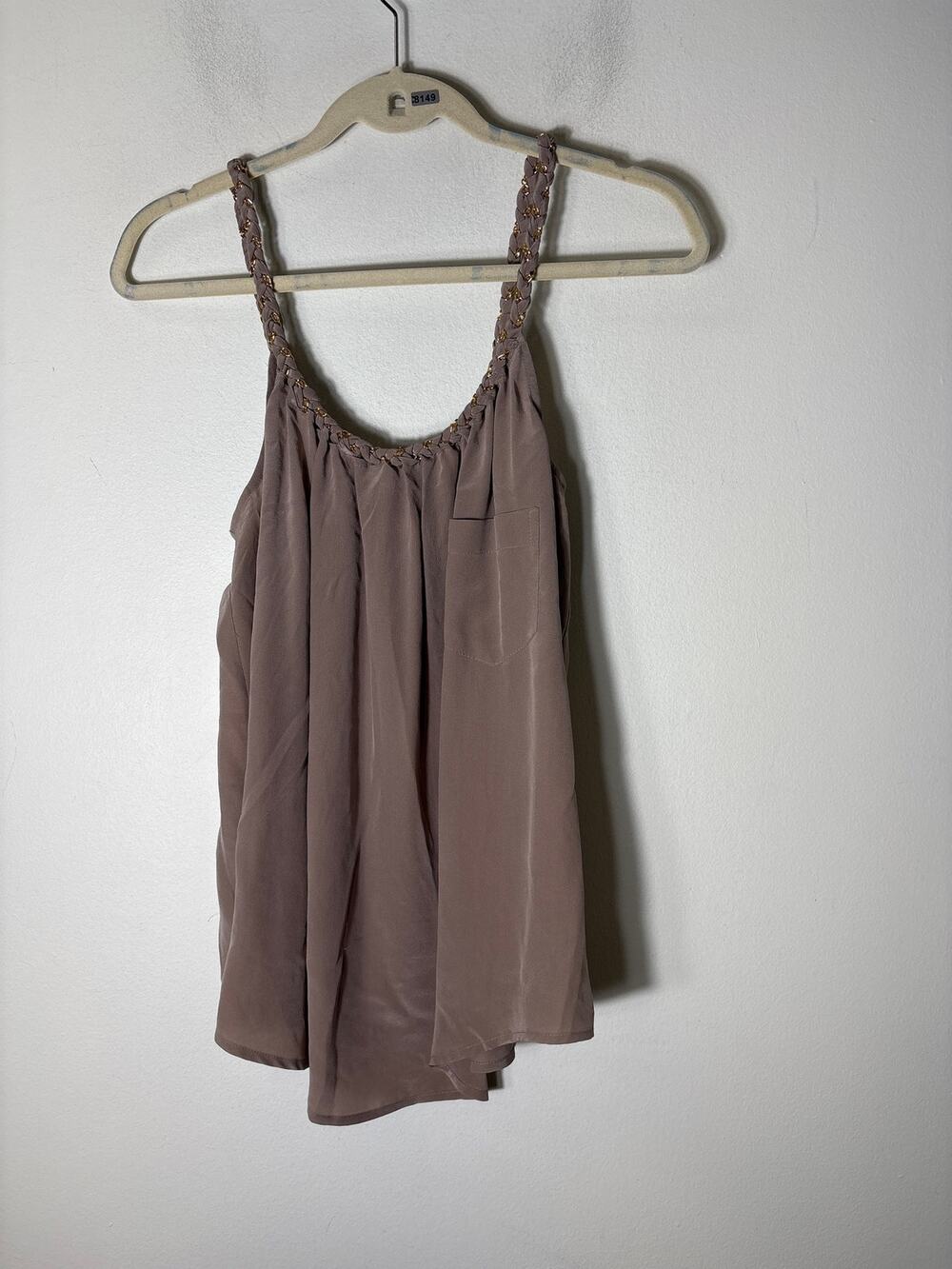 founty's Light Brown Silk Tank Sz S